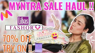 Huge Myntra Sale Haul 😍 FESTIVE KURTA SET Affordable amp Trendy  70 off Try on Haul [upl. by Eenot618]