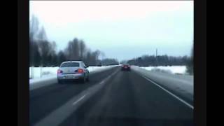 Audi A8 police chase in Estonia 15 February 2013 [upl. by Ahsaek]