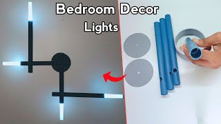 PVC Pipe Craft ideas How to Make Bedroom Living room Wall Decoration Lamp [upl. by Airogerg]