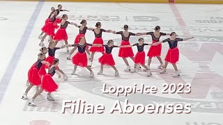 Filiae Aboenses  Loppi Ice 2023  Free skating  Synchronized skating [upl. by Kimmel]