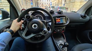 Smart EQ ForTwo Electric 60kW82 HP  Test Drive 25  POV Driver TV [upl. by Auot782]