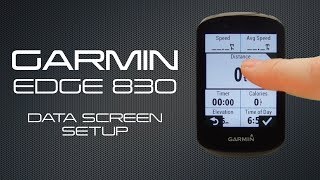 Garmin Edge 830 Data Screen Setup [upl. by Trini]