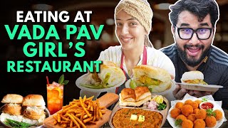 Eating Everything At Vada Pav Girls Restaurant  The Urban Guide [upl. by Annekim]