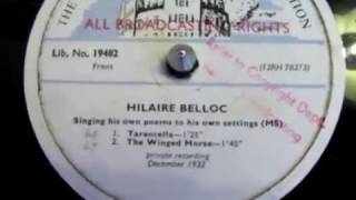 Hilaire Belloc  Singing His Own Poems  78 rpm  Rare [upl. by Pence]