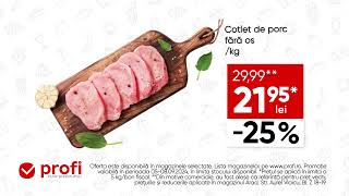 La Profi găsești o mulțime de oferte Acum ai Cotlet de porc fără os la un pret special [upl. by Assirroc]