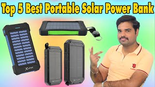 ✅ Top 5 Best Solar Power Bank In India 2021 With Price  Portable Solar Charger Review amp Comparison [upl. by Eihpos562]