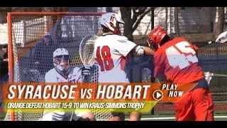 Syracuse vs Hobart  2014 Laxcom College Highlights [upl. by Christianna492]