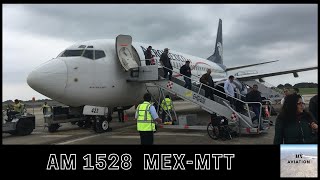 AeroMexico 737700 Mexico to Minatitlan Full Flight From Boarding to Shut Down [upl. by Spenser199]