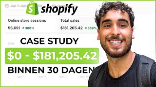 Van €0 Naar 18120542 in 30 Dagen Met Shopify Dropshipping Case Study  Product Revealed [upl. by Nahij59]