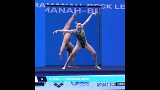 MFISH  LRAMANAHBECK GBR  Onland Performance  Artistic Swimming 2024 shorts sports [upl. by Soalokin]