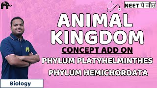 Animal Kingdom Class 11 NEET  Phylum Platyhelminthes to Hemichordata  Biology MCQs [upl. by Edin]