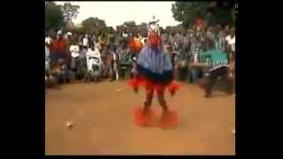 A dancing man on a stick  amazing african tribal dance  Zaouli Dance [upl. by Hegarty]