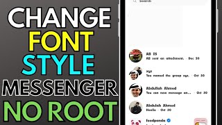 How to change font style in Facebook messenger No root  Android [upl. by Imefulo]