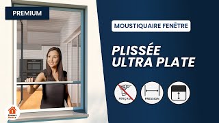 Moustiquaire fenêtre plissée ultra plate premium  installation et montage [upl. by Conlan]