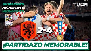 HIGHLIGHTS  Países Bajos 24 Croacia  UEFA Nations League  Semifinal  TUDN [upl. by Enelak]