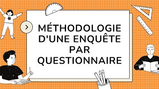 Méthodologie dune Enquête par Questionnaire [upl. by Rollie]