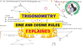 How to Know the difference between SINE and COSINE RULES Trigonometry with examples trigonometry [upl. by Nohtan]