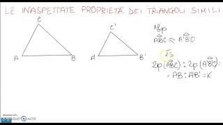 Le proprietà dei triangoli simili [upl. by Anaitsirhc]