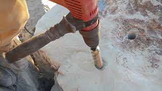 Drilling Out Boulder For Dexpan Application 1 [upl. by Khan]