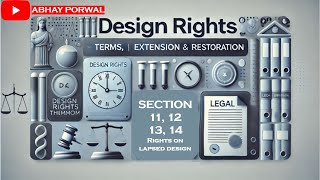 Design Rights  Terms Extension Restoration of Rights Section 11 12 13 14 [upl. by Letsyrhc315]