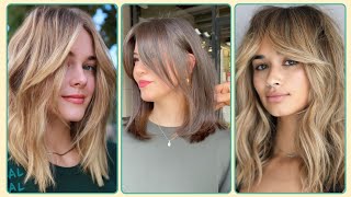 Gorgeous Curtain Bangs Haircut Mind Blowing Design Ideas [upl. by Jamill]