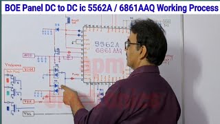 How to Work DC to DC ic With Circuit Diagram G5562A 6861AAQ BOE Panel Source PCB full Details [upl. by Eulau755]