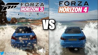 Forza Horizon 4 vs Forza Horizon 3  Graphics and Sound Comparison Gameplay [upl. by Zebulon]