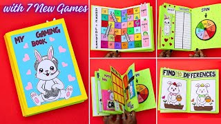 7 Paper Games in a BookDIY Cute amp Funny Paper GamesHow to make Easy Gaming BookPaper Game Book [upl. by Carnahan]