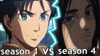 Eren season 13 vs season 4  AOT [upl. by Gabby]