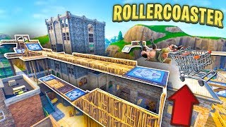 BUILDING AN EPIC ROLLERCOASTER in TILTED TOWERS in Fortnite [upl. by Ojoj]