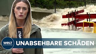 SAARLAND IM AUSNAHMEZUSTAND Wassermassen wälzen sich durch Deutschlands Westen  WELT Thema [upl. by Lennahs]