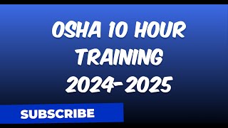 osha 10 hour training OSHA 10 Test Answers 2024 [upl. by Eben]