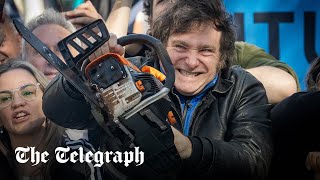 Javier Milei Argentinas new president taking a chainsaw to the state [upl. by Quirk]