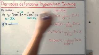 Derivadas de funciones inversas  SENO y COSENO inverso [upl. by Ynaoj]