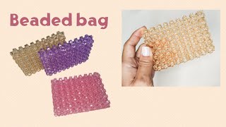 Carteira de miçangas  Beaded bag tutorial [upl. by Haleeuqa852]