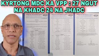 SNGAP KO PAIDBAH KA BRI U HYNÑIEWTREP LA PYNBNA IAKI KYRTONG MDC KA VPP 27 NGUT NA KHADC 24 NA JHADC [upl. by Searcy]