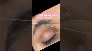 Eyebrows threading 🧵 tutorial 👀youtubeshorts eyebrowtutorial shrots [upl. by Tenn420]