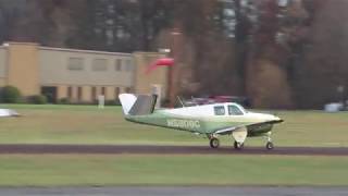 Beechcraft C35 Bonanza Arriving at Doylestown Airport [upl. by Hu]