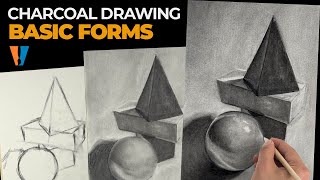 Charcoal Drawing  Basic Forms [upl. by Oppen]