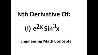 Nth Derivative of e2xSin3x  eaxSinbx  Engineering Math  In Hindi [upl. by Hanover]