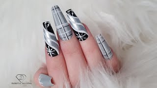 Grey winter nails Nails Trends winter 2022 [upl. by Kcirted987]