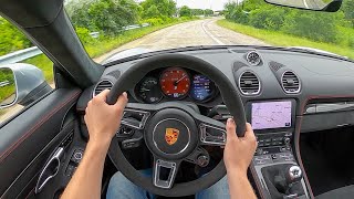 2021 Porsche 718 Cayman GTS 40 6MT  POV Test Drive Binaural Audio [upl. by Corb]