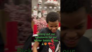 Picking out our ornaments for our winter solstice tree 🎄🎁 holiday winter ornaments [upl. by Adair]