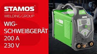 WIGSchweißgerät Stamos Germany ECO SDIGITRON 200P  Produktpräsentation [upl. by Goles]