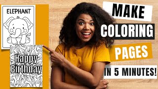 Make Coloring Pages Using Canva Low Content Book Publishing How to Make Coloring Sheets [upl. by Nnayrb]