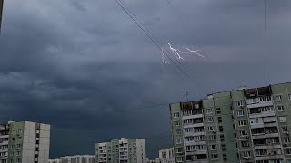 ⚡Дневная гроза в Москве 3 июня 2024Thunderstorm in Moscow Часть 2⛈️ [upl. by Aron]