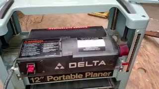 Delta 22 540 Planer Operation [upl. by Yatnohs502]