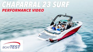 Chaparral 23 Surf 2021  Test Video by BoatTESTcom [upl. by Suitangi]