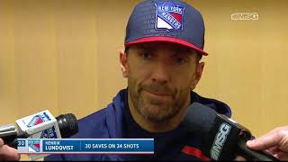 Henrik Lundqvist The Game Was Right There For Us  New York Rangers Postgame [upl. by Ynohtna]