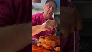 Where to insert thermometer in whole chicken chicken thermometer bbqtips [upl. by Aseela728]